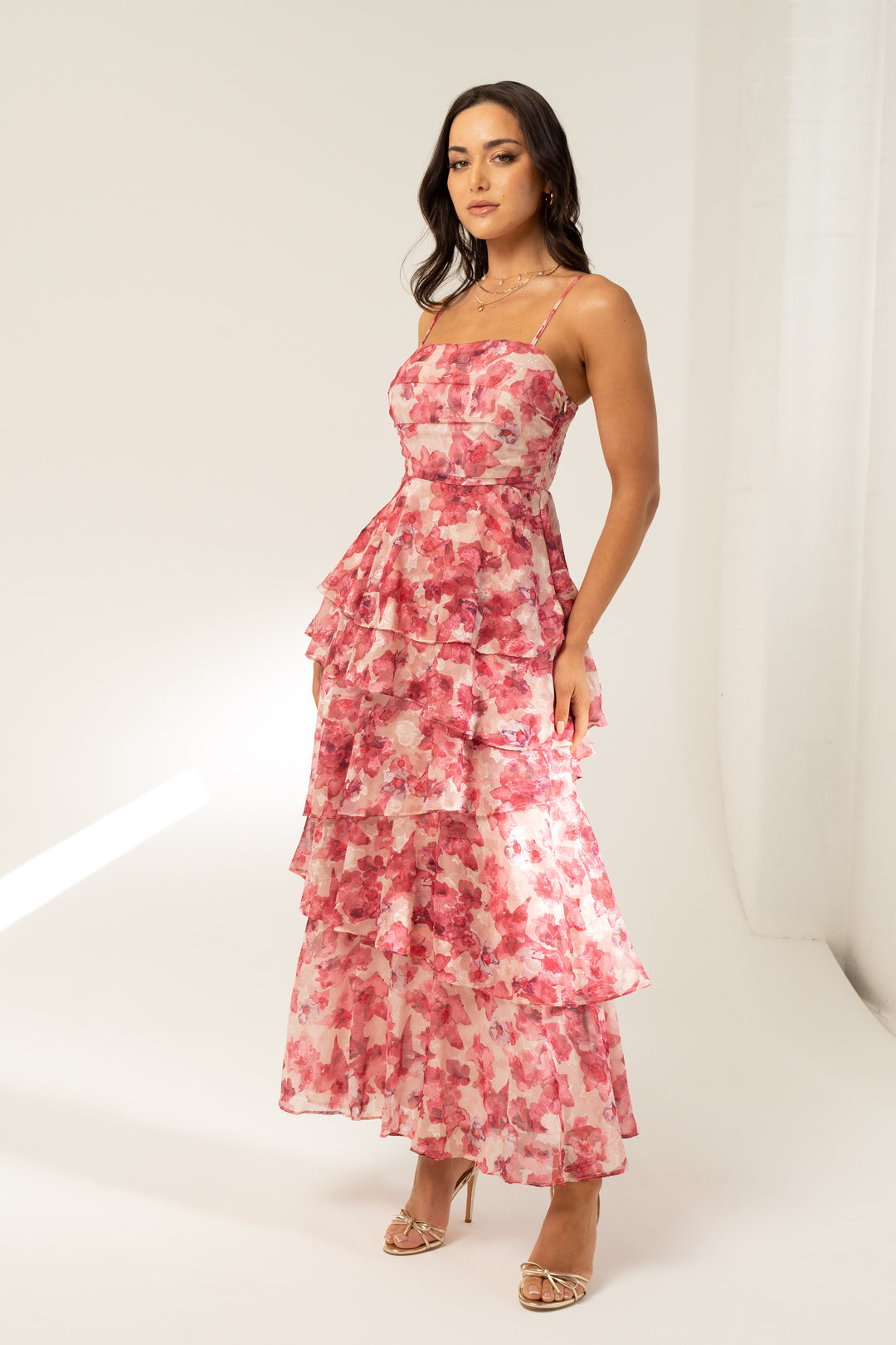 emily maxi dress pink floral Emily Maxi Dress Pink Floral