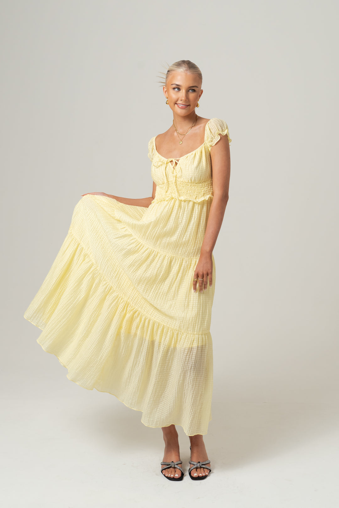 Renee Yellow Flowy Maxi Dress All About May Renee Yellow Flowy Maxi Dress All About May