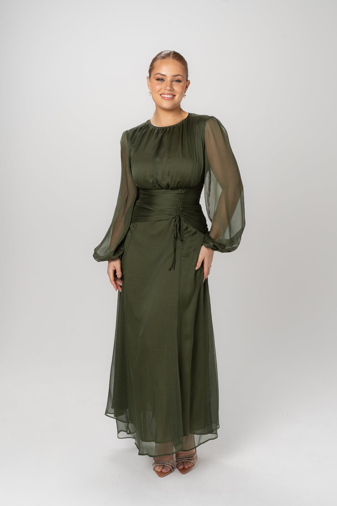 all about may green dress All About May